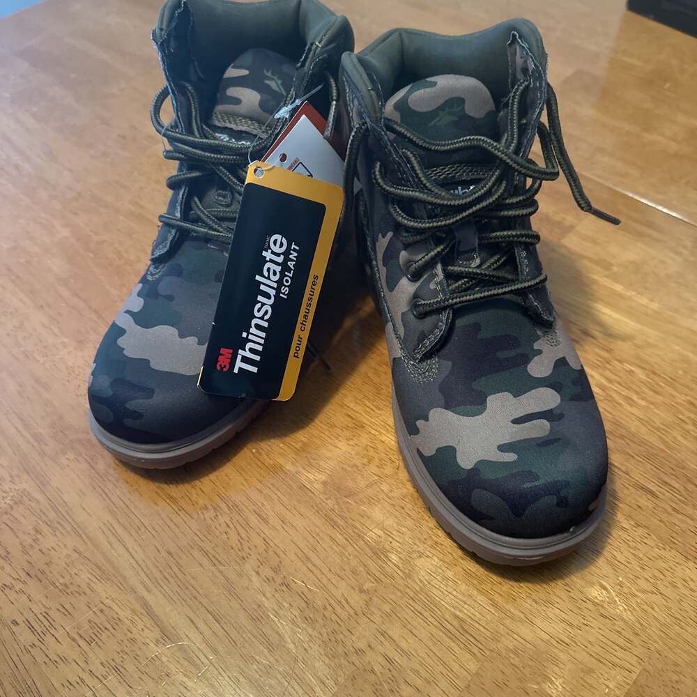 Deer Stags Kids' Mak2 Waterproof Work Boot - Green Camo